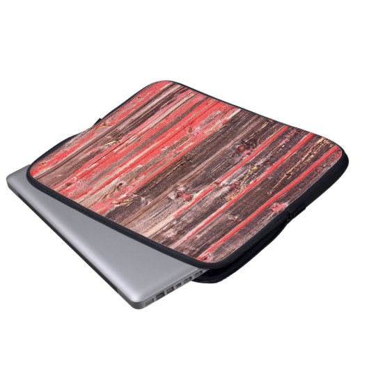 Ein alter abgenutzter Stall oder antiker Holzzaun Laptopschutzhülle (Vorne Knopf)