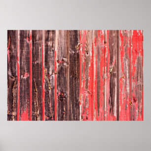 Ein alter abgenutzter Stall oder antiker Holzzaun  Poster