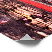 Ein alter abgenutzter Stall oder antiker Holzzaun  Poster (Ecke)