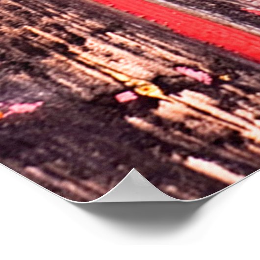 Ein alter abgenutzter Stall oder antiker Holzzaun  Poster (Ecke)