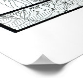 Ein alter ägyptischer Garten (Gravur) (b/w Foto) Poster (Ecke)