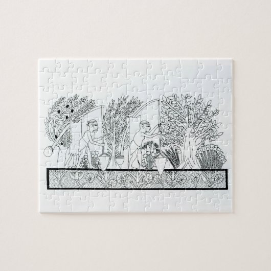 Ein alter ägyptischer Garten (Stich) (b/w Foto) Puzzle (Horizontal)