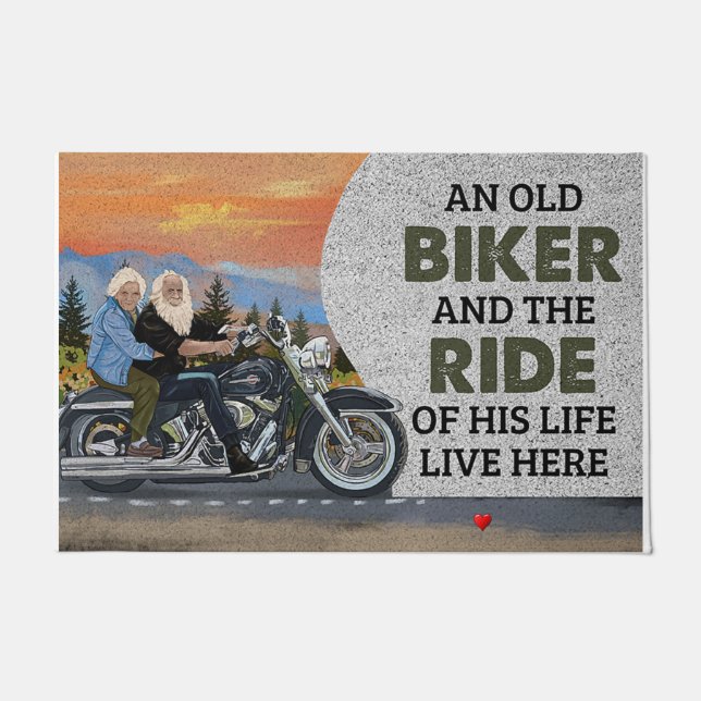 Ein alter Biker und sein Leben Fußmatte (Vorderseite)