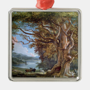 Ein alter Buchen-Baum, 1794 (Öl auf Leinwand) Ornament Aus Metall