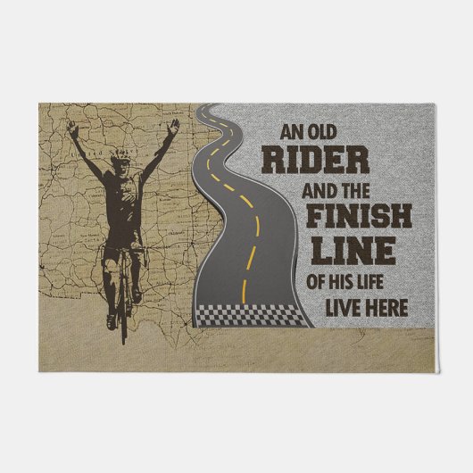 Ein alter Fahrer und die finale Linie seines Leben Fußmatte (Vorderseite)