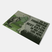 Ein alter Fischer und der beste Fisch seines Leben Fußmatte (Schrägansicht)