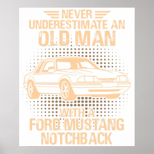 Ein alter Ford Mustang 1989 Notchback Poster (Vorne)