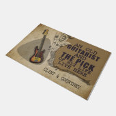 Ein alter Gitarrist und sein Leben leben hier Fußmatte (Schrägansicht)