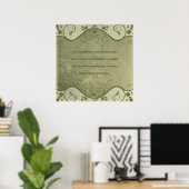 EIN ALTER IRISCHER WEDD, der einen gebeutelten Dam Poster (Heimbüro)