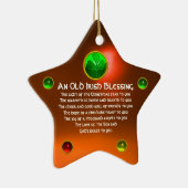 Ein alter irischer Weihnachtssegierungsstar Keramik Ornament (Rechts)