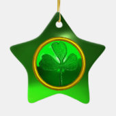 Ein alter irischer Weihnachtssegierungsstar Keramik Ornament (Hinten)