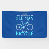 Ein alter Mann auf dem Fahrrad Banner (Horizontal)