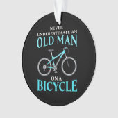 Ein alter Mann auf dem Fahrrad Ornament (Vorderseite)