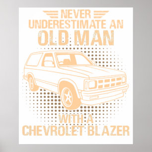 Ein alter Mann Chevrolet Blazer 1989 Poster