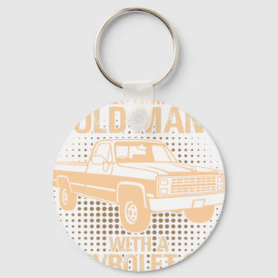 Ein alter Mann Chevrolet C10 Silverado 1987 Schlüsselanhänger