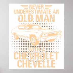 Ein alter Mann Chevrolet Chevelle 1968 Poster