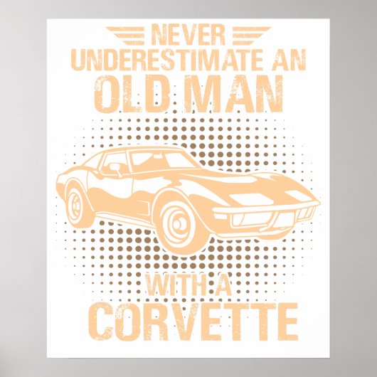 Ein alter Mann Chevrolet Corvette 1979 C3 Poster (Vorne)