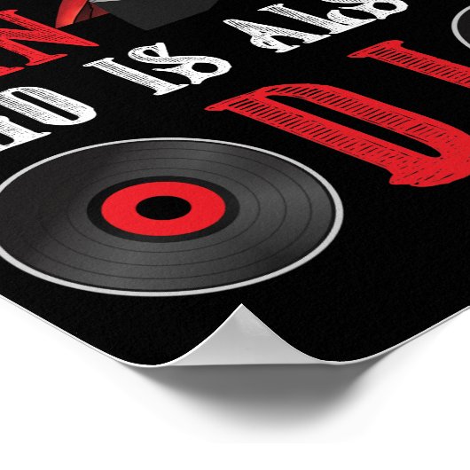 Ein alter Mann, der auch ein DJ ist, wird nie unte Poster (Ecke)