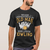 Ein alter Mann der Liebe-Bowling T-Shirt (Vorderseite)