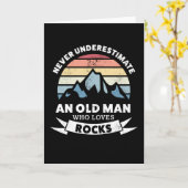 Ein alter Mann, der Lieben Rocks Funny Geology Karte (Gelbe Blume)