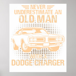 Ein alter Mann Dodge Charger 1971 Poster