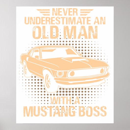 Ein alter Mann Ford Mustang 1969 Boss Poster (Vorne)