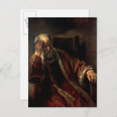 Ein alter Mann im Sessel Postkarte (Vorne/Hinten)