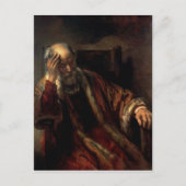Ein alter Mann im Sessel Postkarte (Vorderseite)