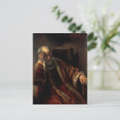 Ein alter Mann im Sessel Postkarte (Stehend Vorderseite)