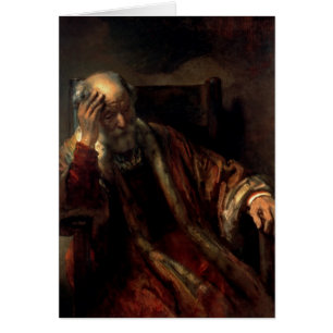 Ein alter Mann in einem Lehnsessel