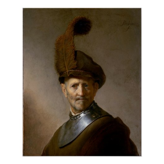 Ein alter Mann in Militärkostüm c.1630 Poster (Vorderseite)