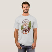 Ein alter Mann mit 4WD - Funny Adventure Vater Zit T-Shirt (Vorne ganz)