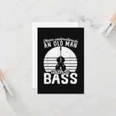Ein alter Mann mit Bass Karte (Vorderseite/Rückseite Beispiel)