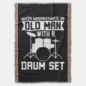 Ein alter Mann mit einem Trommelfell-Set Decke (Vorderseite Vertikal)