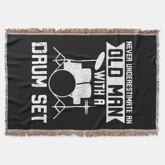 Ein alter Mann mit einem Trommelfell-Set Decke (Vorderseite)