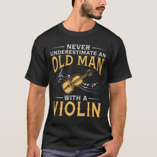 Ein alter Mann mit einer Violine T-Shirt
