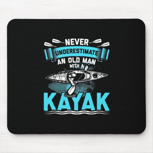 Ein alter Mann mit Kajak Mousepad (Vorne)