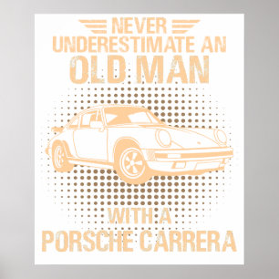 Ein alter Mann Porsche Carrera 1984 Poster