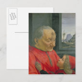 Ein alter Mann und ein Junge, 1480er Postkarte (Vorne/Hinten)