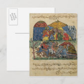 Ein alter Mann und ein junger Mann Postkarte (Vorne/Hinten)
