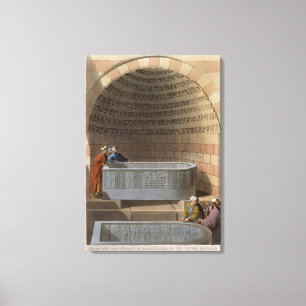 Ein alter Sarkophag von Basaltes, genannt das Lov Leinwanddruck