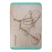 EIN ALTER TRICYCLE 1928 BATH MATS BADEMATTE (Vorderseite Vertikal)