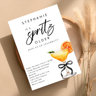 Ein älterer Spritz Orangencocktail schwarze Schlei Einladung
