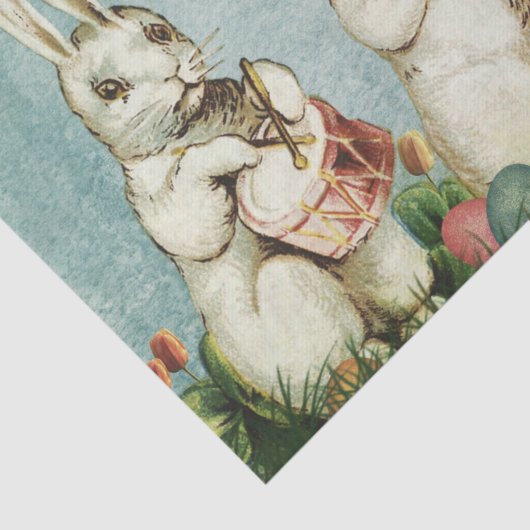 Ein altes Bild von Osterkaninchen Seidenpapier (Detail)