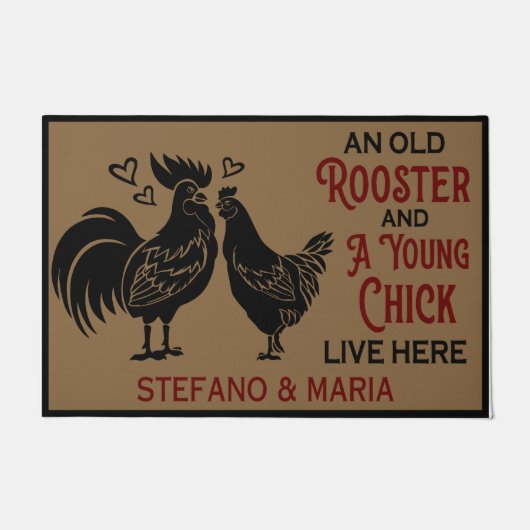 Ein altes Häuschen und ein junges Kätzchen leben h Fußmatte (Vorderseite)