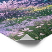 Ein altes Holzhaus im Grünen Poster (Ecke)