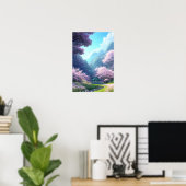 Ein altes Holzhaus im Grünen Poster (Heimbüro)