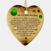 Ein altes irisches Segen für ein Luckherz-Pergamen Keramik Ornament (Rechts)