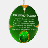 Ein altes irisches Segen-Kleeblatt Keramik Ornament (Rechts)