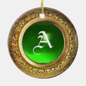 Ein altes irisches Segen-Kleeblatt Keramik Ornament (Hinten)